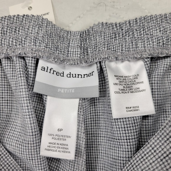 alfred dunner classic fit pant gray dress pants 6P nwt - Picture 2 of 4